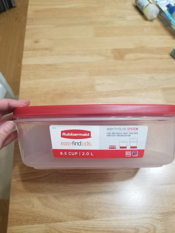 Rubbermaid 5.5 Cup and 8.5 Cup Easy Find Lids Containers Value Pack -  2184974