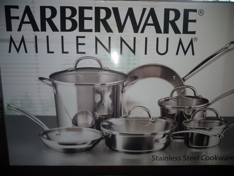 Farberware Millennium 10-Piece Stainless Steel Cookware Set 75653 - The  Home Depot