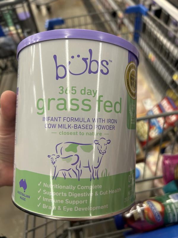 Bubs Grass Fed Infant Formula with Iron for 0-12 Months, 20 oz