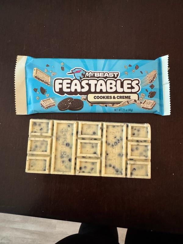 MrBeast FEASTABLES Cookies & Creme 10本 Chocolate_CookiesCreme_60g_Car