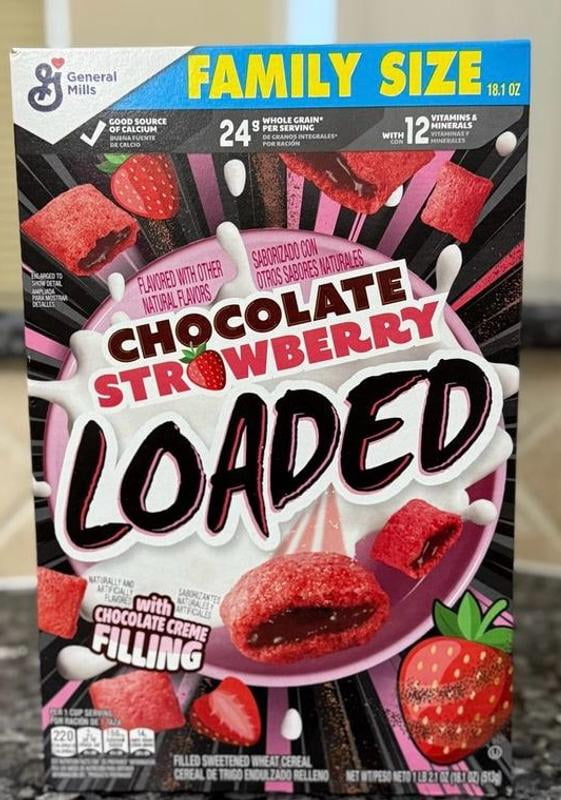 Chocolate Strawberry Loaded Cereal with Chocolate Creme Flavored