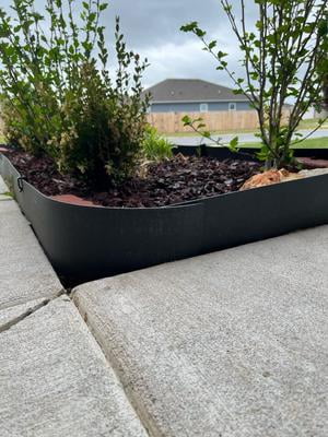 TRAMULL, Black Plastic Garden Landscape Edging, 60ft with 18