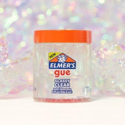 Elmers GUE Pre Made Slime, Glassy Clear Slime, Great for Mixing in Add-ins,  2 Count 