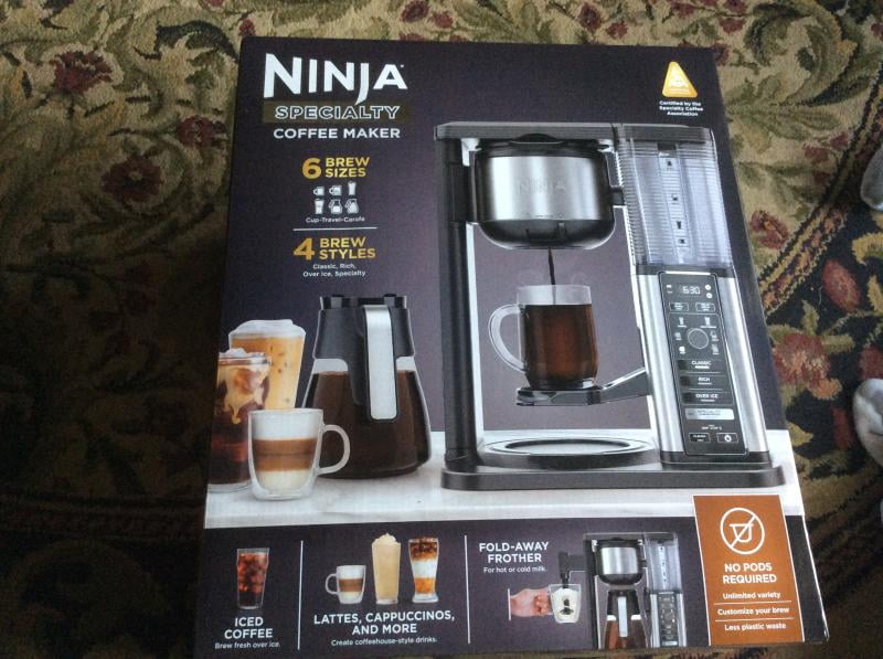 Ninja Specialty Coffee Maker with Fold-Away Frother and Glass Carafe CM401
