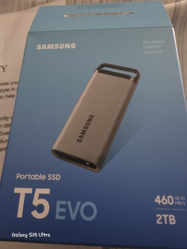 Samsung, Portable SSD, T5 EVO 2TB, USB 3.2 Gen 1, Black - Walmart.com