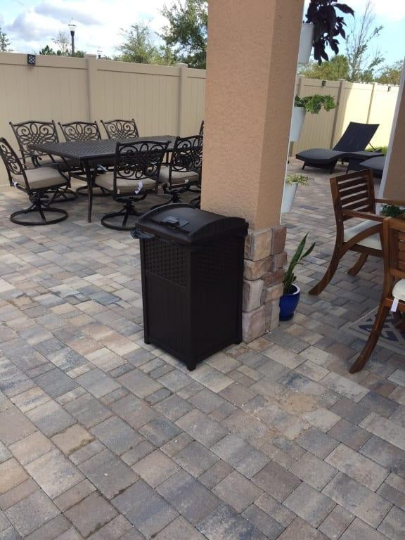 Outdoor Patio Garbage Can With Lid Patio Ideas