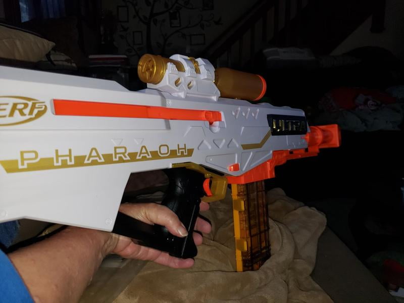 Nerf Ultra Pharaoh Blaster -- Gold Accents, 10-Dart Clip, 10 Nerf Ultra  Darts, Compatible Only with Nerf Ultra Darts 
