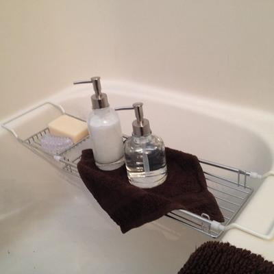 Neu Home Expandable Bathtub Caddy In Chrome Walmart Com Walmart Com