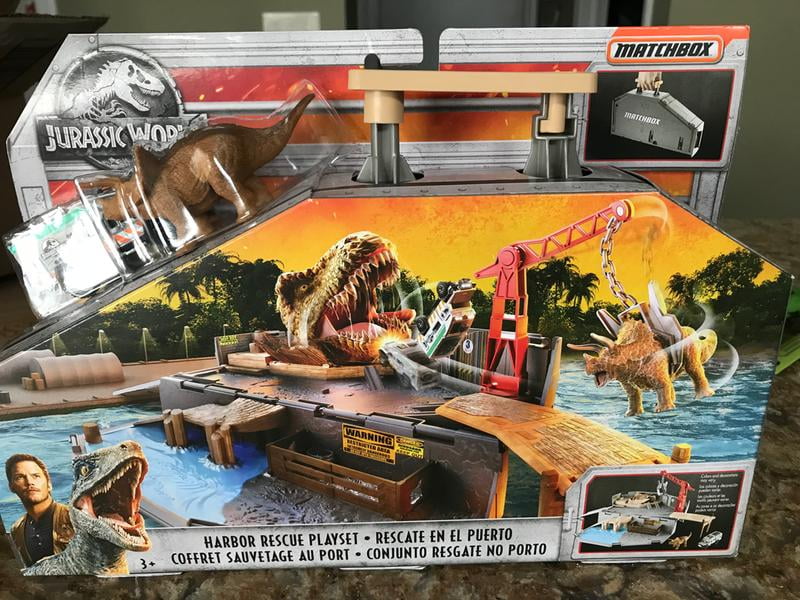 Jurassic world harbor rescue playset discount