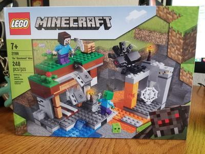 LEGO Minecraft The Abandoned Mine Building Toy, 21166 Zombie Cave with  Slime, Steve & Spider Figures, Gift idea for Kids, Boys and Girls Age 7  plus 