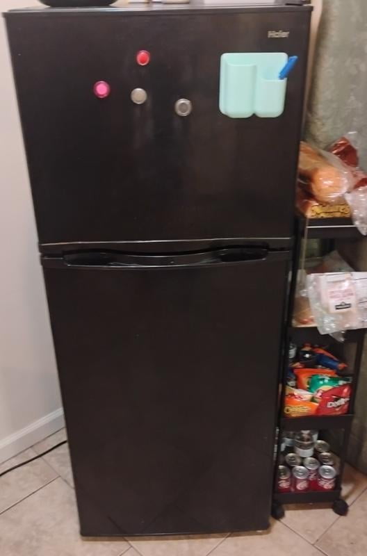 Haier 98 cu ft Top Freezer Refrigerator with Adjustable Glass