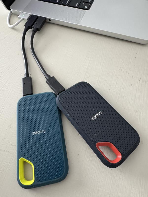 SanDisk 2TB Extreme V2 Portable SSD Storage, Black - SDSSDE61-2T00