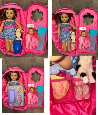 My Life As 19.50" Backpack Doll Carrier for One 18" Doll, Pink and Blue,  Doll Accessories - Walmart.com