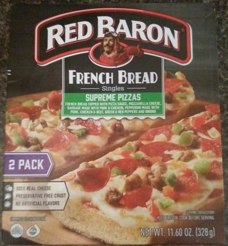 red baron french bread pizza supreme