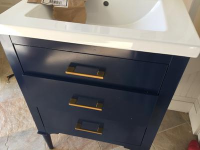 Design Element Mason 24 Single Sink, Design Element Mason 24 Single Sink Bathroom Vanity In Blue