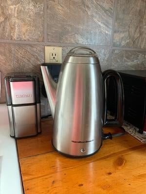 Hamilton Beach Stainless Steel Electric Coffee Percolator, 12 Cups or 3  Quarts, 40614 
