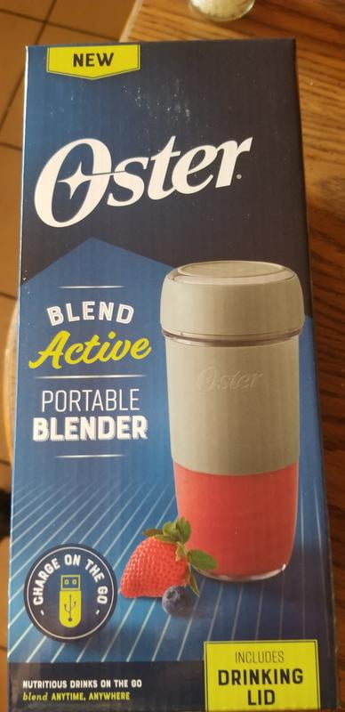 Teal USB Chargeable Personal Blender Oster Blend Active Portable Blender with Drinking Lid 