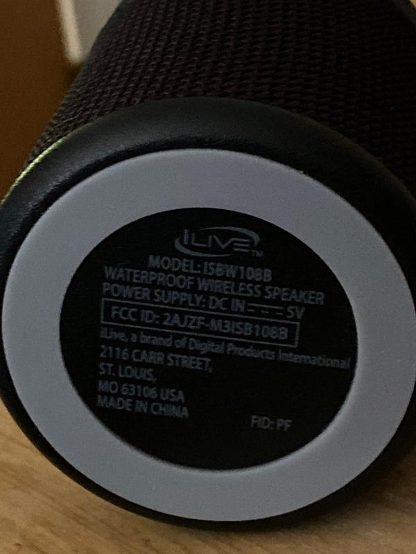 ilive isbw108b waterproof bluetooth speaker