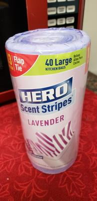 Hero Tall Kitchen Garbage Bags, 13 Gallon, 40 Count, Lavender