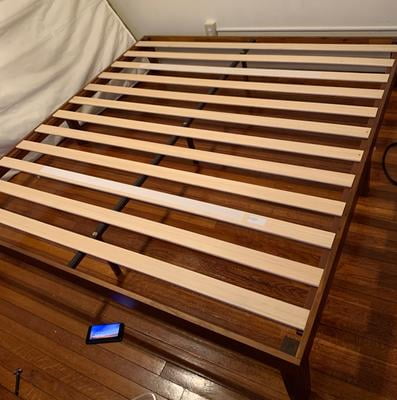 Wood Platform Bed Frame, Rustic Pine 