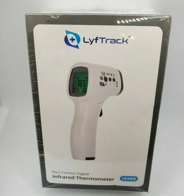 Black Battery Not Included LyfTrack IR Thermometer Non Contact Digital Pack of 01