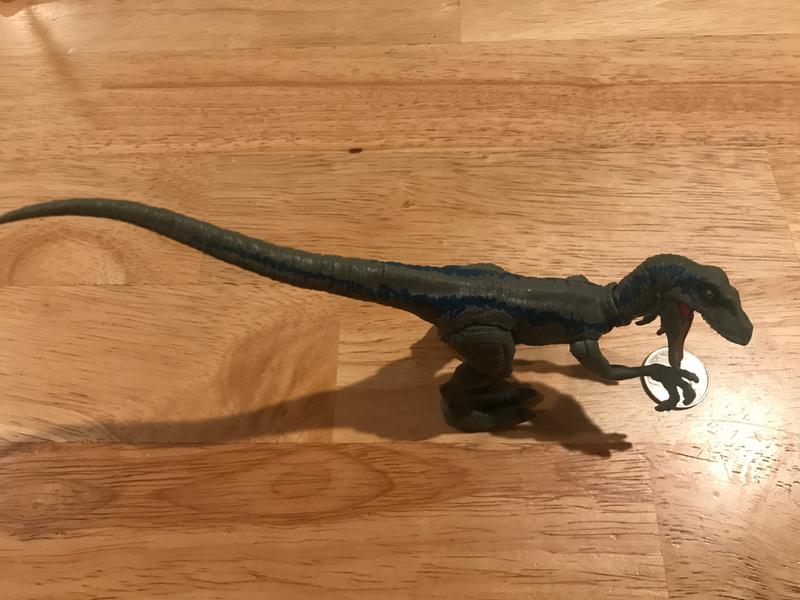 jurassic world savage strike velociraptor blue