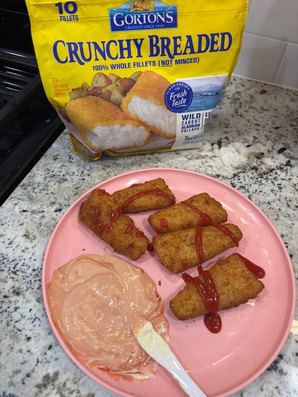 Gorton's Crunchy Breaded Fish 100% Whole Fish Fillets (Not Minced