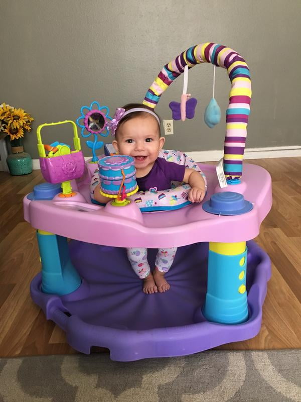 pink baby exersaucer