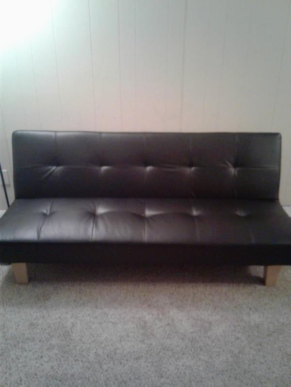 best choice products modern faux leather convertible folding futon sofa bed r