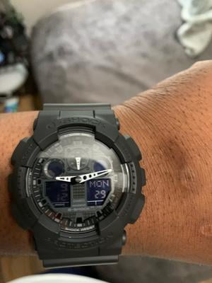 Casio Men's G-Shock Black Dial Watch - GA100-1A1 - Walmart.com