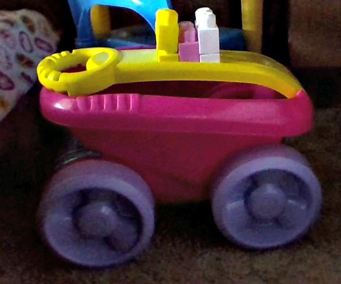 mega bloks scooping wagon pink