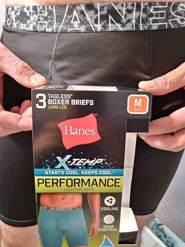 Hanes Men s X Temp Lightweight Long Leg Boxer Briefs 3 Pack Walmart