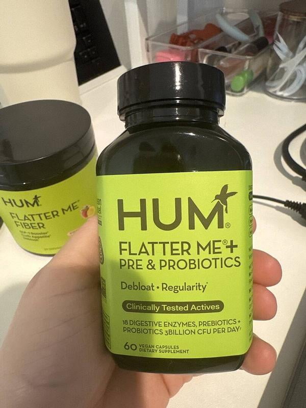 Customer reviews for HUM Nutrition Flatter Me Plus, Digestive Enzyme and  Probiotic Supplement for Bloating Relief and Regularity Support, 30  Capsules | Walmart.com