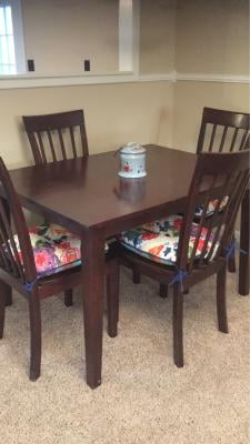 Brownstone Home Improvements SET OF 4 MICROFIBER SOFT PLUSH KITCHEN DINING CHAIR PADS CUSHIONS