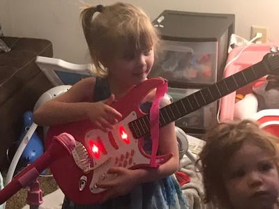 childrens microphone and guitar set