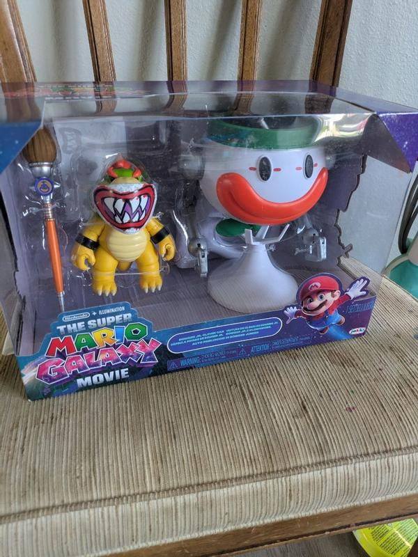 Figurine Bowser Jr. Super Mario – 12,7 Cm Avec Clown Car, Pinceau éponge Et Autocollants à Révélation à L’eau, Dès 3 Ans