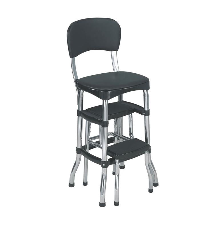 COSCO Stylaire Retro Chair + Step Stool with Pull-Out Steps