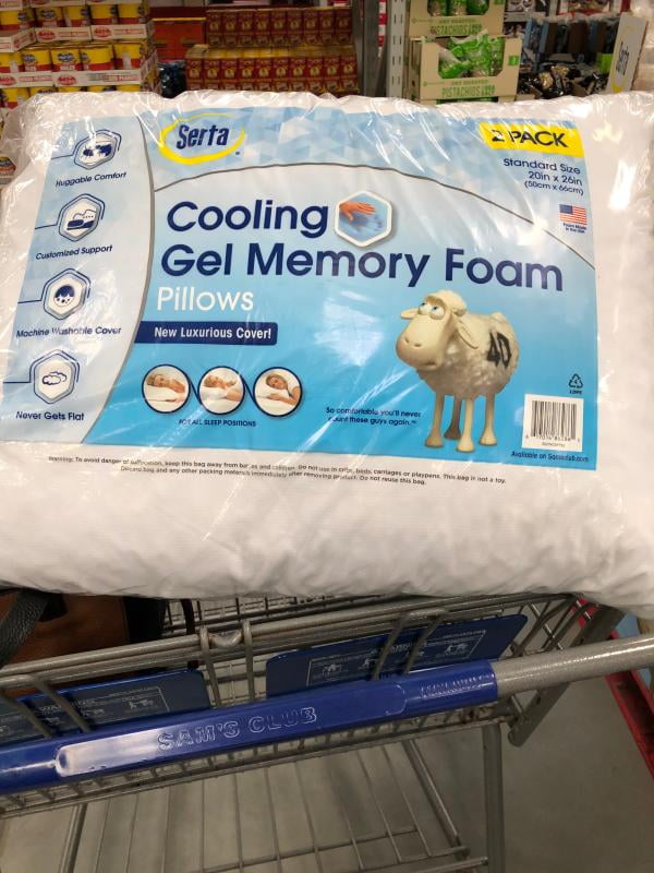 Serta Gel Memory Foam Cluster Pillows Set Of 2 Walmart Com Walmart Com