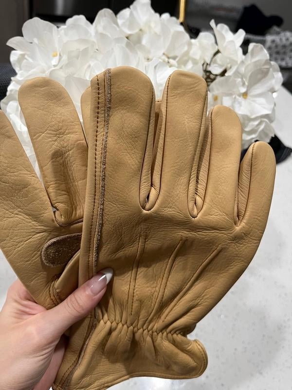 Expert Gardener Durable Leather Gloves Large for Outdoor Work