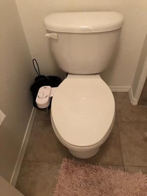 TUSHY Happy Bidet Attachment, White, Adjustable Pressure, Hygienic