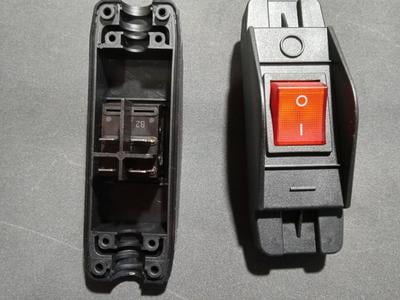 Totowood, Inline Cord Switch, 16A 125V/250V, Black with Red