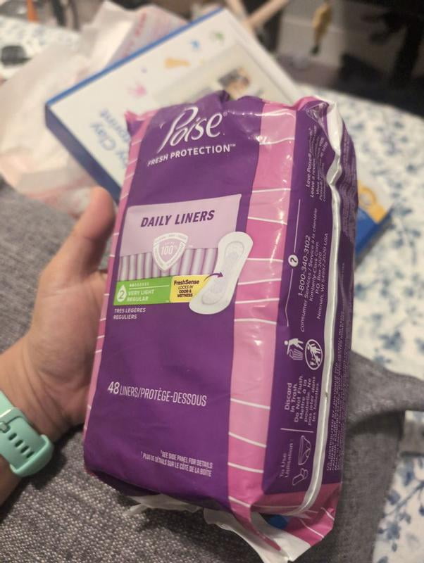 Customer reviews for Poise Daily Liners, Incontinence Panty Liners, 2 Drop  Very Light Absorbency, Regular Length, 26 Count