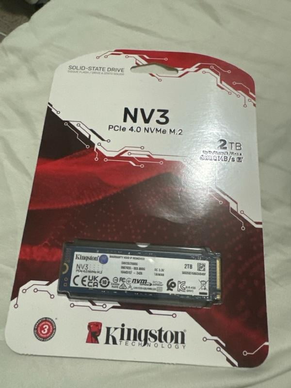 Kingston 1TB Internal SSD M.2 2280 NV3 PCIe 4.0 NVMe SNV3S/1000G