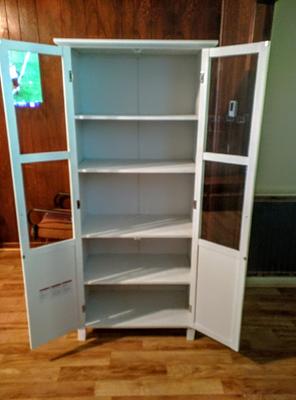 Homestar 2 Door Pantry Cabinet With Glass Doors Walmart Com Walmart Com