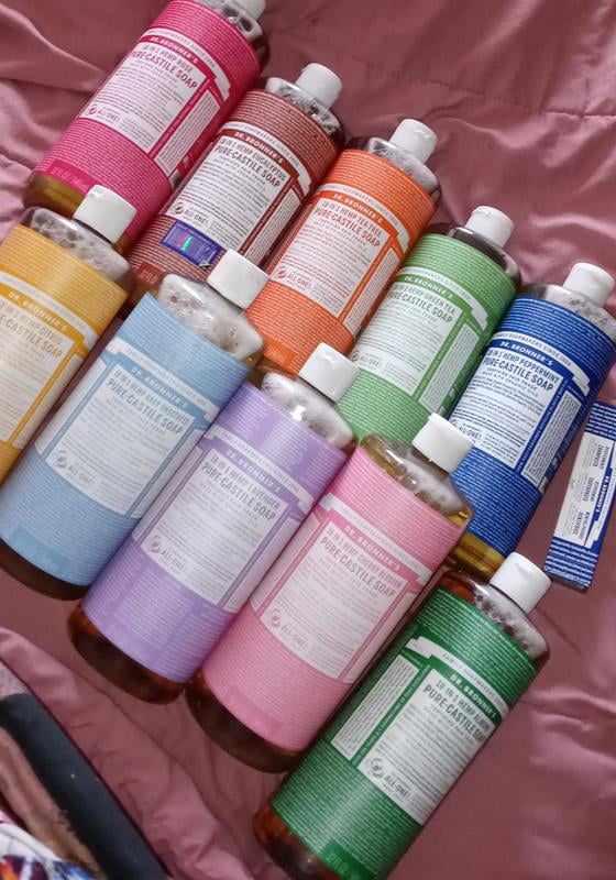 Dr. Bronner‘s Pure-Castile Seife Eukalyptus – 6 X 5 Unzen (142g), Bio, Mit Hanföl, Vegan