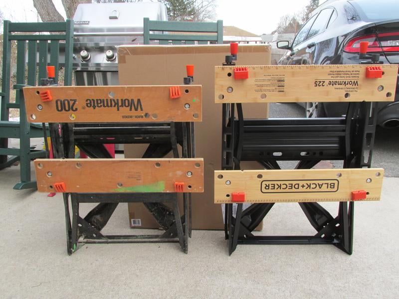 BLACK+DECKER WM225 Heavy Duty Metal Workbench, Portable Work