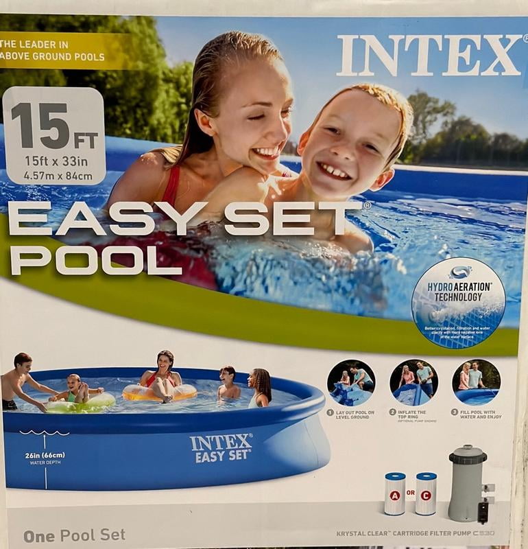 スイミーナセット INTEX Quick Set 15ft x 33in Outdoor Above Ground Swimming Pool
