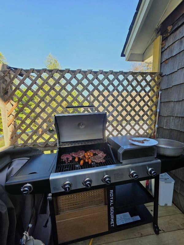 Royal Gourmet ZH3004S Premium Gas Grill and Pizza Oven Combo,with