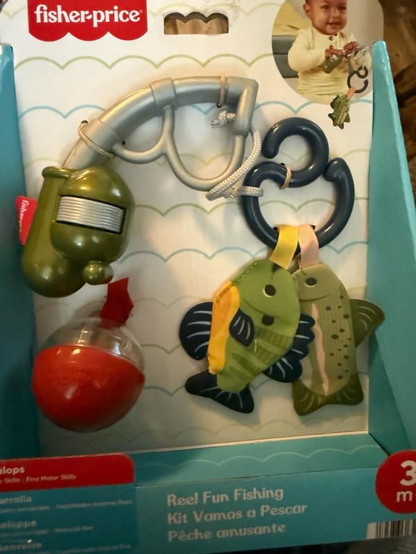 Fisher-Price Mini Me Moments Reel Fun Fishing Gift Set, 4 Baby Toys for  Newborn Sensory Play