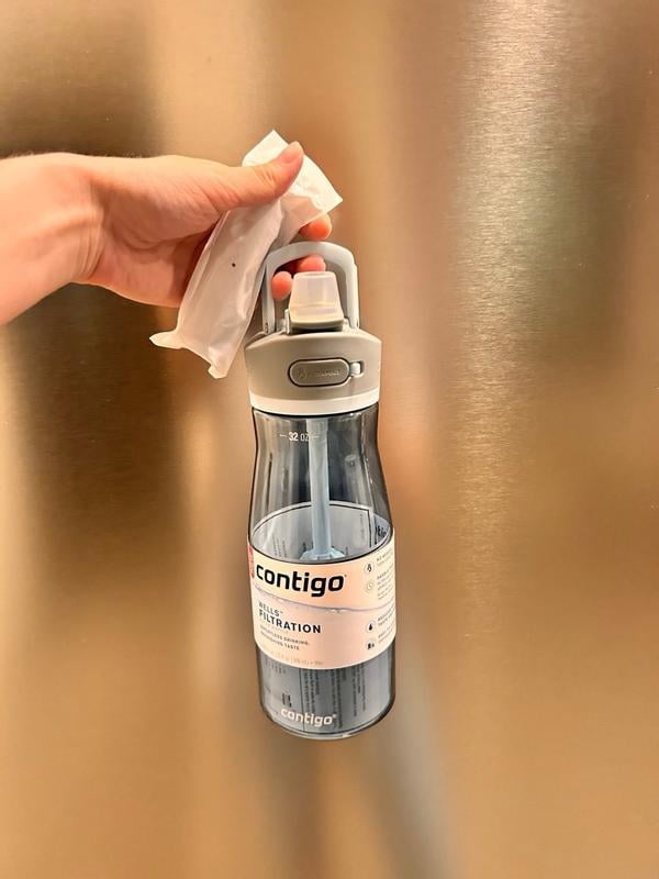 Contigo Wells Plastic Filter Water Bottle with AUTOSPOUT Straw Lid 32 oz  Dark Ice - Walmart.com